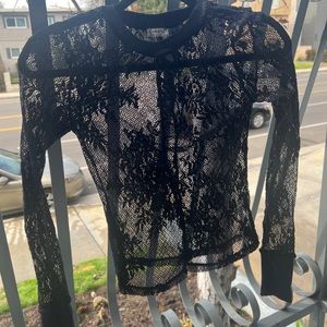 free people black layering top